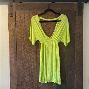 Vitamin A Light Green Knit Fabric Dress/Swim Cover-up